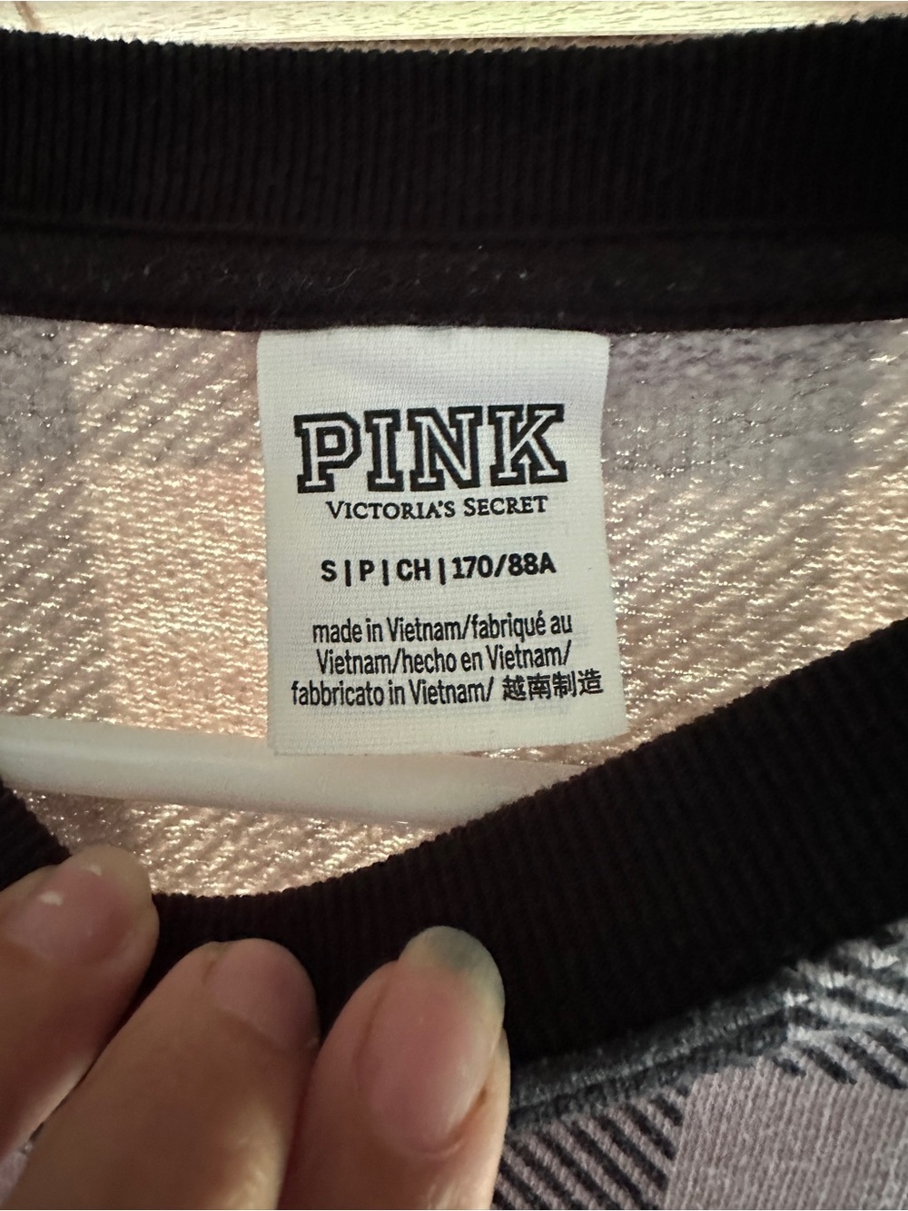 PINK Victoria's Secret - black and light pink size small - Picture 2 of 4